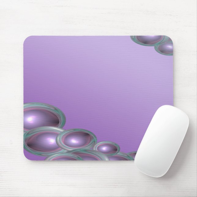 Mousepad Abstrato de bolha roxa com anel lacrimejo (Com mouse)