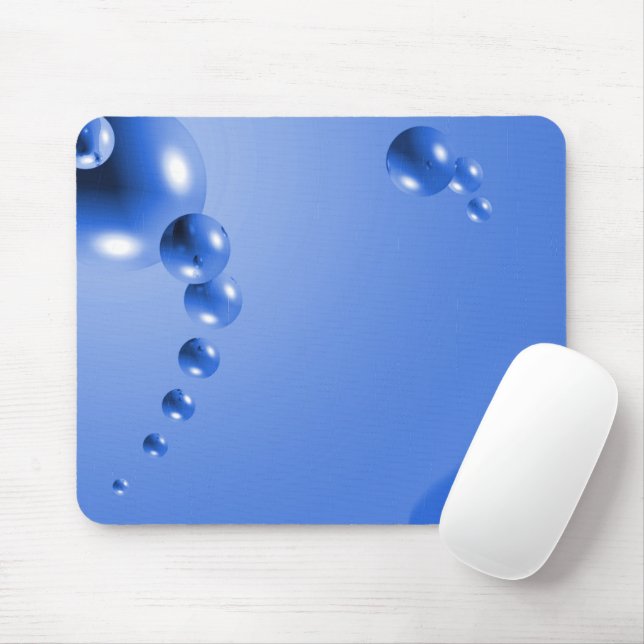 Mousepad Abstrato de bolhas azuis (Com mouse)