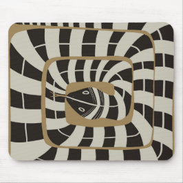Mousepad Abstrato de diversão com Cobra em tons neutros cas