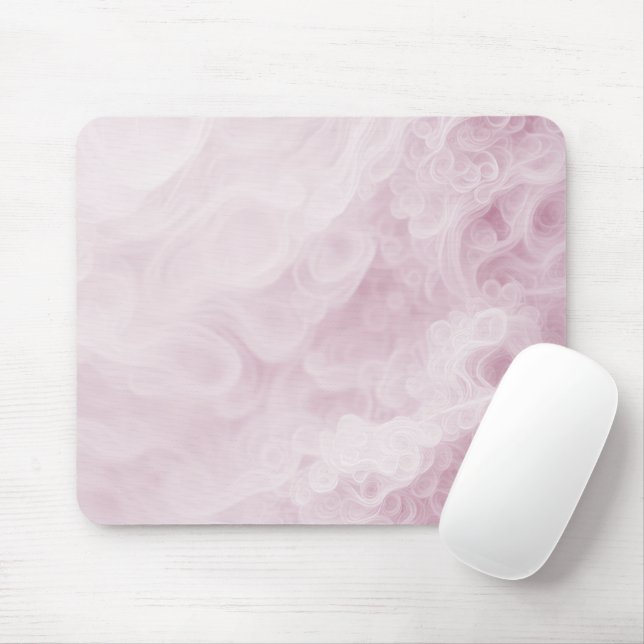 Mousepad Abstrato de espiral rosa (Com mouse)