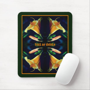 Mousepad Abstrato de Flor Lilar Amarelo Personalizado