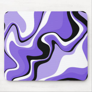 Mousepad Abstrato de Fluido Preto e Puro