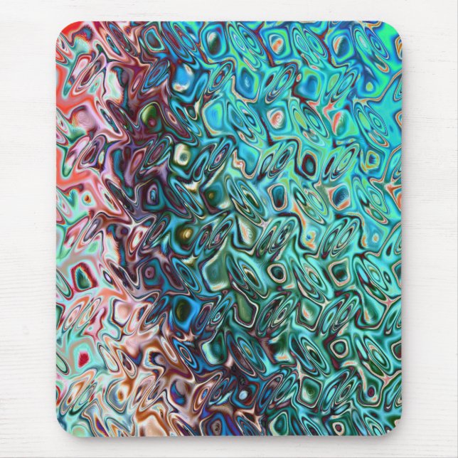 Mousepad Abstrato de gel azul líquido (Frente)