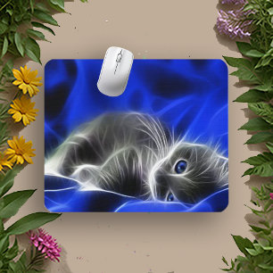Mousepad Abstrato de Gelado Azul Elétrico