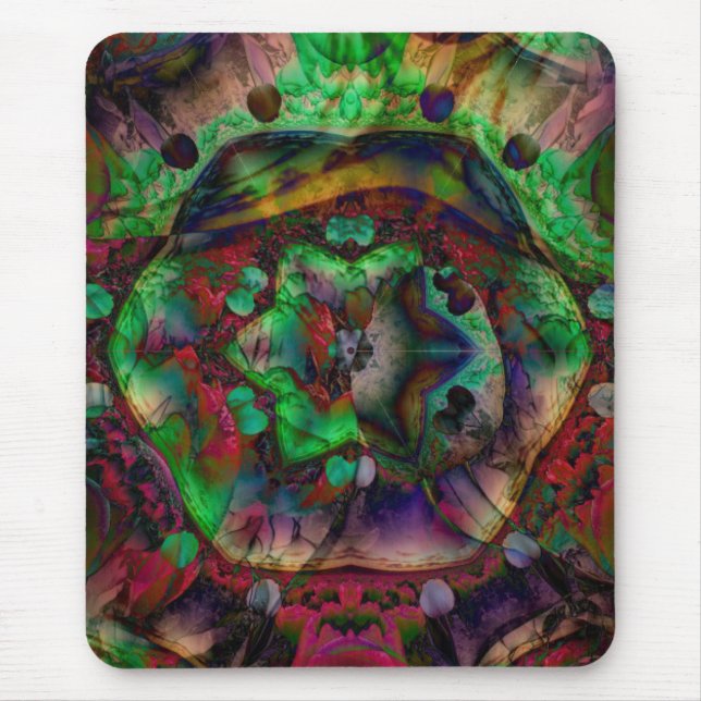 Mousepad Abstrato de Intermitência de Flor bonito (Frente)