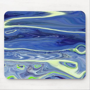 Mousepad Abstrato de líquido azul e verde