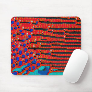 Mousepad Abstrato de Olhos de Peixes Contemporâneos