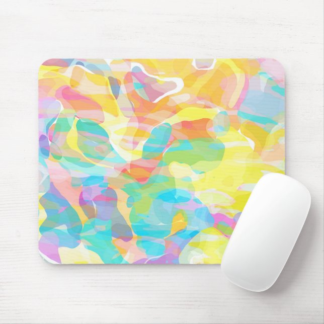 Mousepad Abstrato de Pastel Amarelo Daffodil (Com mouse)