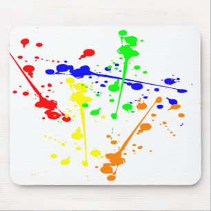 Mousepad Abstrato de pintura esmagada colorida