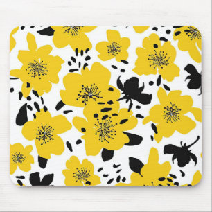 Mousepad Abstrato De Presente Xmas Sem Costura Com Flores I