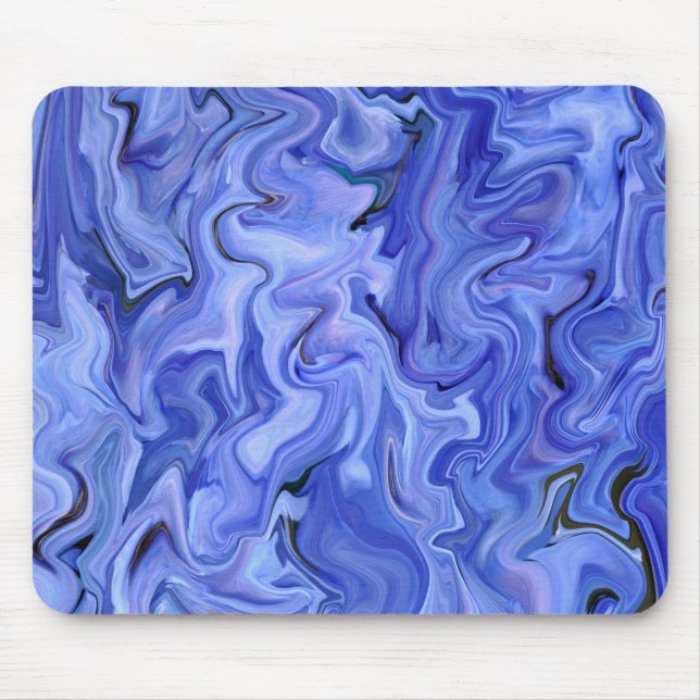 Mousepad Abstrato de seda azul (Frente)