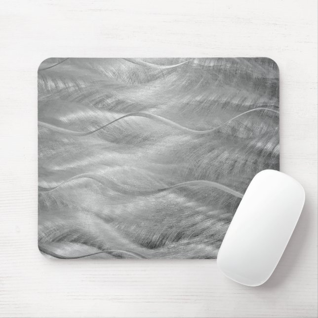 Mousepad Abstrato de Silver Metal (Com mouse)