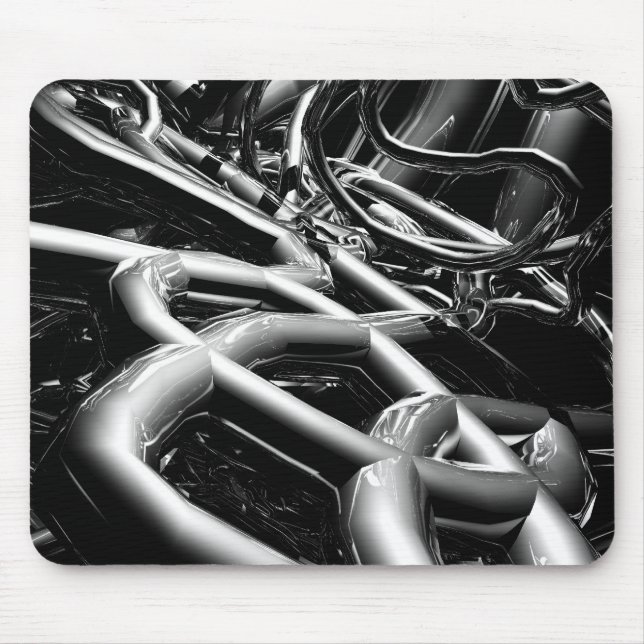 Mousepad Abstrato de tubos metálicos (Frente)