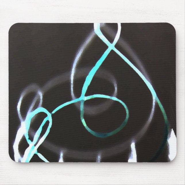 Mousepad Abstrato de turquesa do músico do triplo do (Frente)