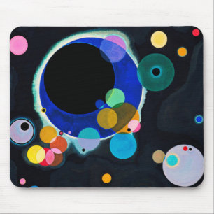 Mousepad Abstrato de Vários Círculos do Kandinsky