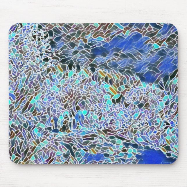 Mousepad Abstrato de vidro de lavanda de blues (Frente)