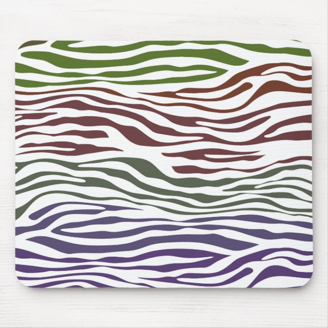 Mousepad Abstrato de Zebra Colorida (Frente)