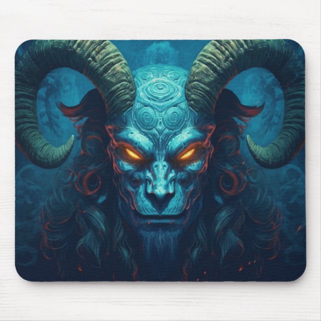 Mousepad Abstrato demônio com chifres (Frente)