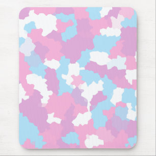 Mousepad Abstrato do Camo Branco Azul Rosa