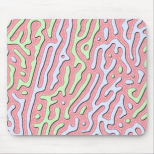 Mousepad Abstrato do Pastel Kawaii - Design de Splatter Col