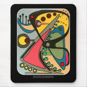 Mousepad Abstrato do Século Médio a pintar um homem num