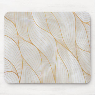 Mousepad Abstrato Dourado deixa Trabalho de arte Pad do mo