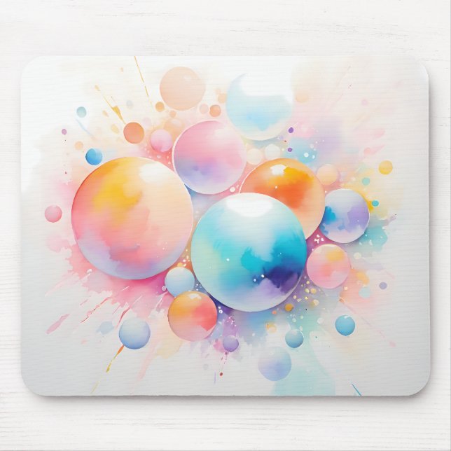 Mousepad Abstrato e design de bolha moderna (Frente)