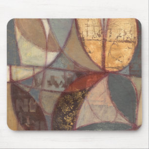 Mousepad Abstrato Floral Leaf Painting de Norman Wyatt