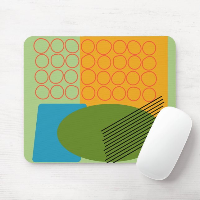 Mousepad Abstrato Formas (Com mouse)