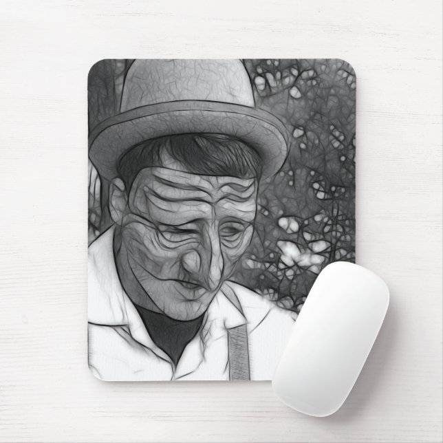 Mousepad Abstrato Fractal do Homem Triste (Com mouse)