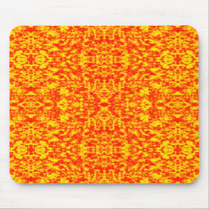 Mousepad Abstrato Fractal Em Vermelho E Laranja
