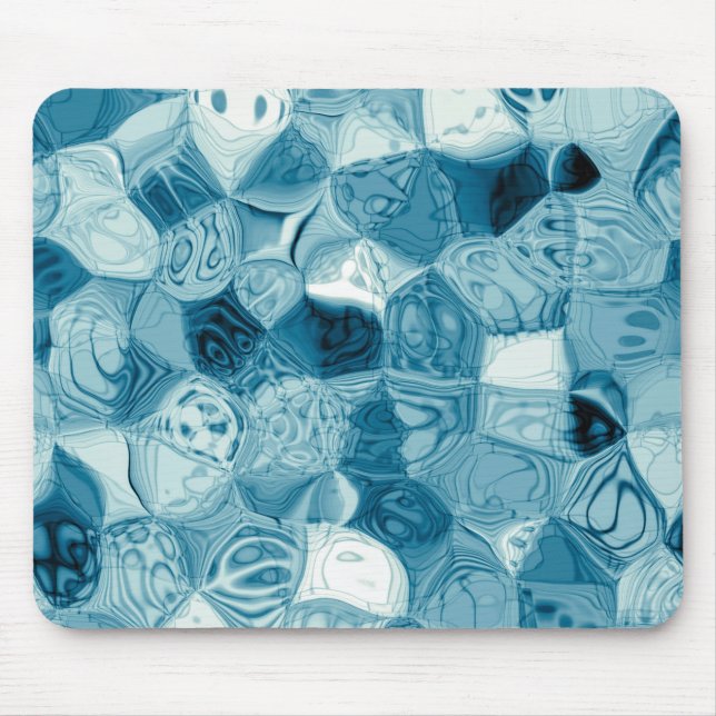 Mousepad Abstrato Geométrico Elegante para Formas Teais Tra (Frente)