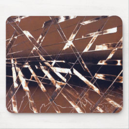 Mousepad Abstrato geométrico em castanho e preto