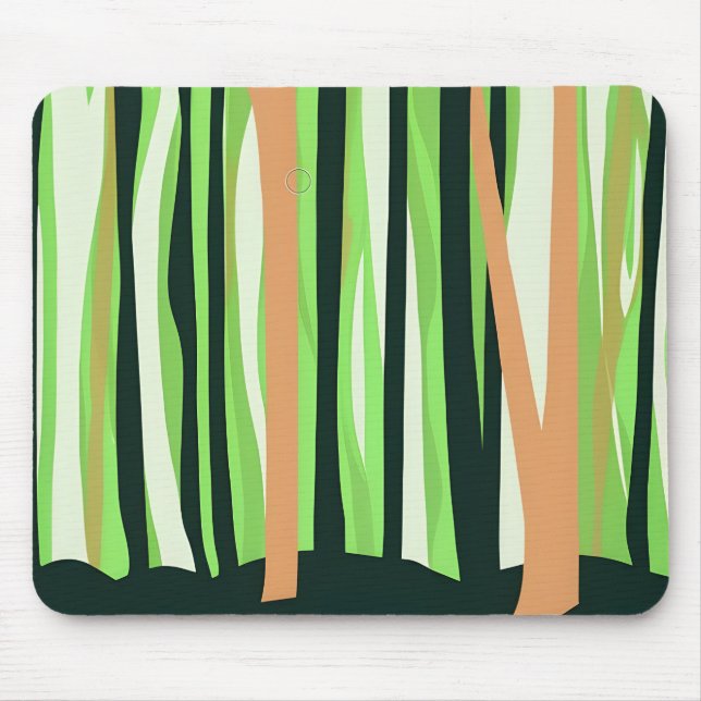 Mousepad abstrato, imagem estilizada de uma floresta (Frente)