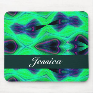 Mousepad Abstrato infinito padrão verde