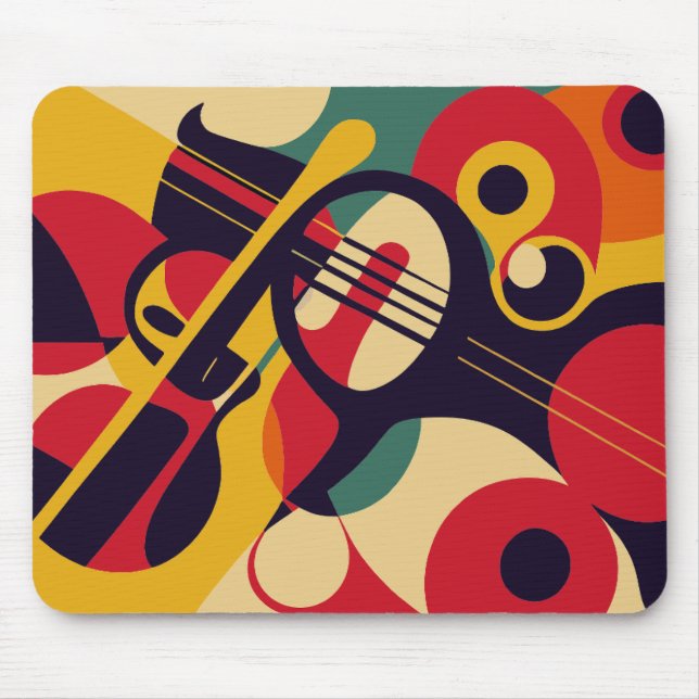 Mousepad abstrato, jazz, música (Frente)