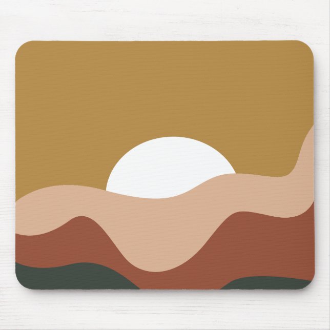 Mousepad Abstrato Legal moderno Borgonha e castanho (Frente)