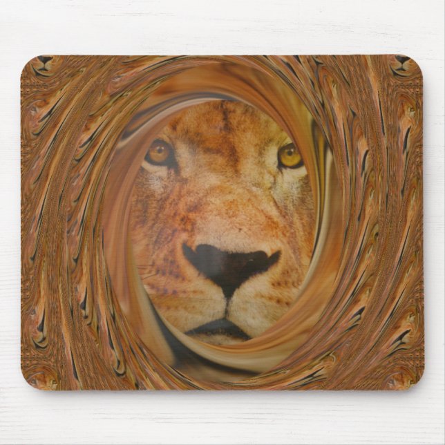 Mousepad Abstrato Lion Safari Art Impressão (Frente)