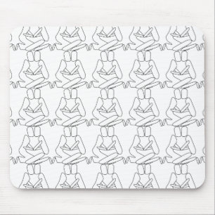Mousepad Abstrato Love contorno preto