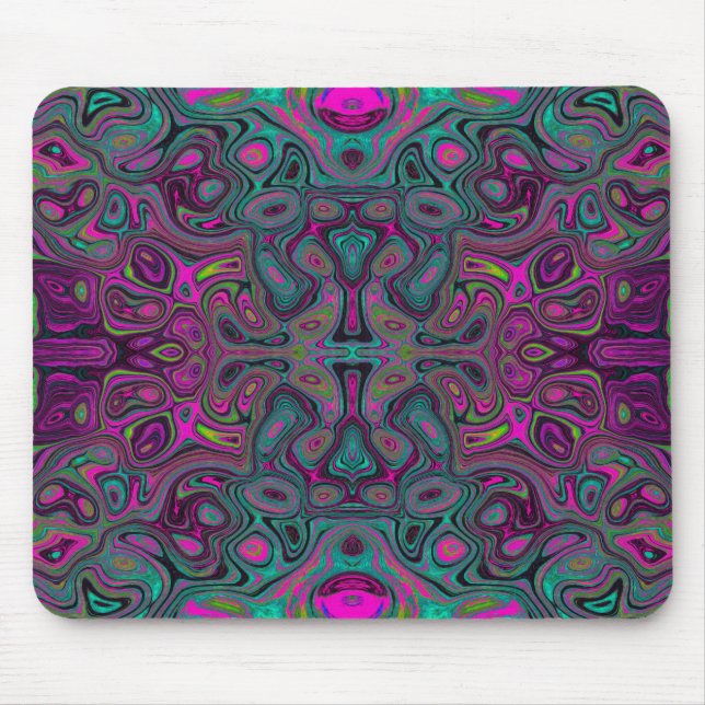 Mousepad Abstrato Magenta e azul-lacrimogênio (Frente)