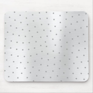 Mousepad Abstrato Metálico Cristais Swarovski Cinza