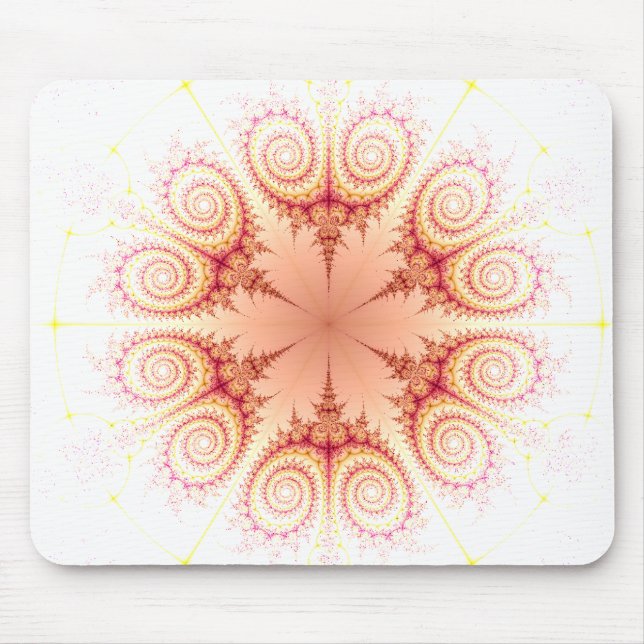 Mousepad Abstrato mexe flores Design frágil (Frente)