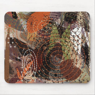 Mousepad Abstrato Mídia mista Cores do outono Terrestre