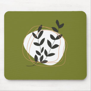 Mousepad Abstrato minimalista de cor bonito verde-oliva
