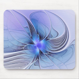 Mousepad Abstrato Modern Fractal Art Lavanda Azul
