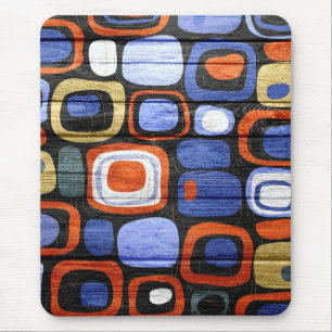 Mousepad Abstrato moderno de aspecto da madeira de pastel