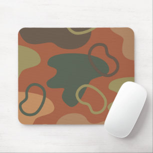 Mousepad Abstrato moderno em cores naturais Castanho Verde
