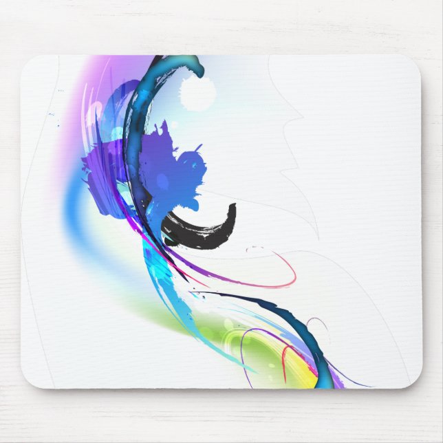 Mousepad Abstrato Morning Glory Paint Splatters (Frente)