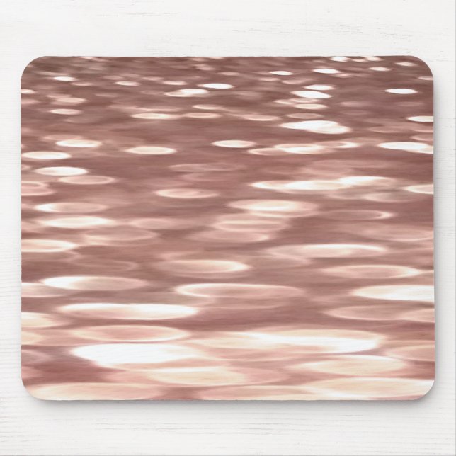 Mousepad Abstrato nº 3: Shimmer Dourado Rosa de cobre (Frente)