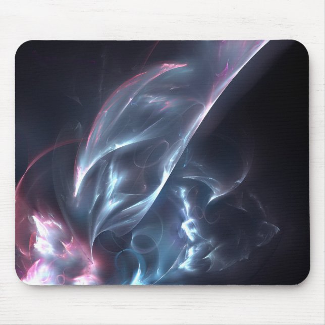 Mousepad Abstrato Nebula Azul e Púrpura (Frente)